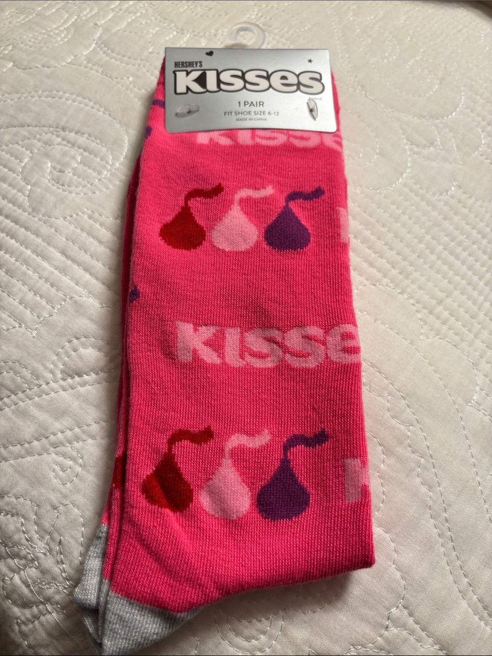 Hershey's Kisses Pink Novelty Socks